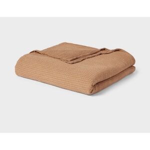 Brown Threshold Cooling‎ Waffle Blanket - Lyocell Full/Queen (92x90 Throw) NWT